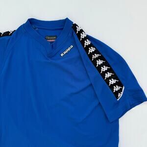 Vintage Kappa Blue Side Logo Tape Training Jersey T-Shirt